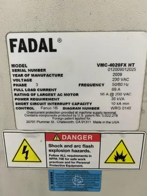USED 2009 FADAL VMC-4020FX HT