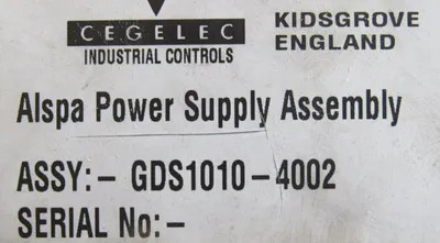 USED CEGELEC GDS1010-4002 POWER SUPPLY N20054 GDS10104002