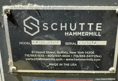USED SCHUTTE 44-60-301B