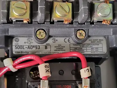 600V Control Panel Control Transformer 500L-A0*93 / 3-Pole Contactor 359S10