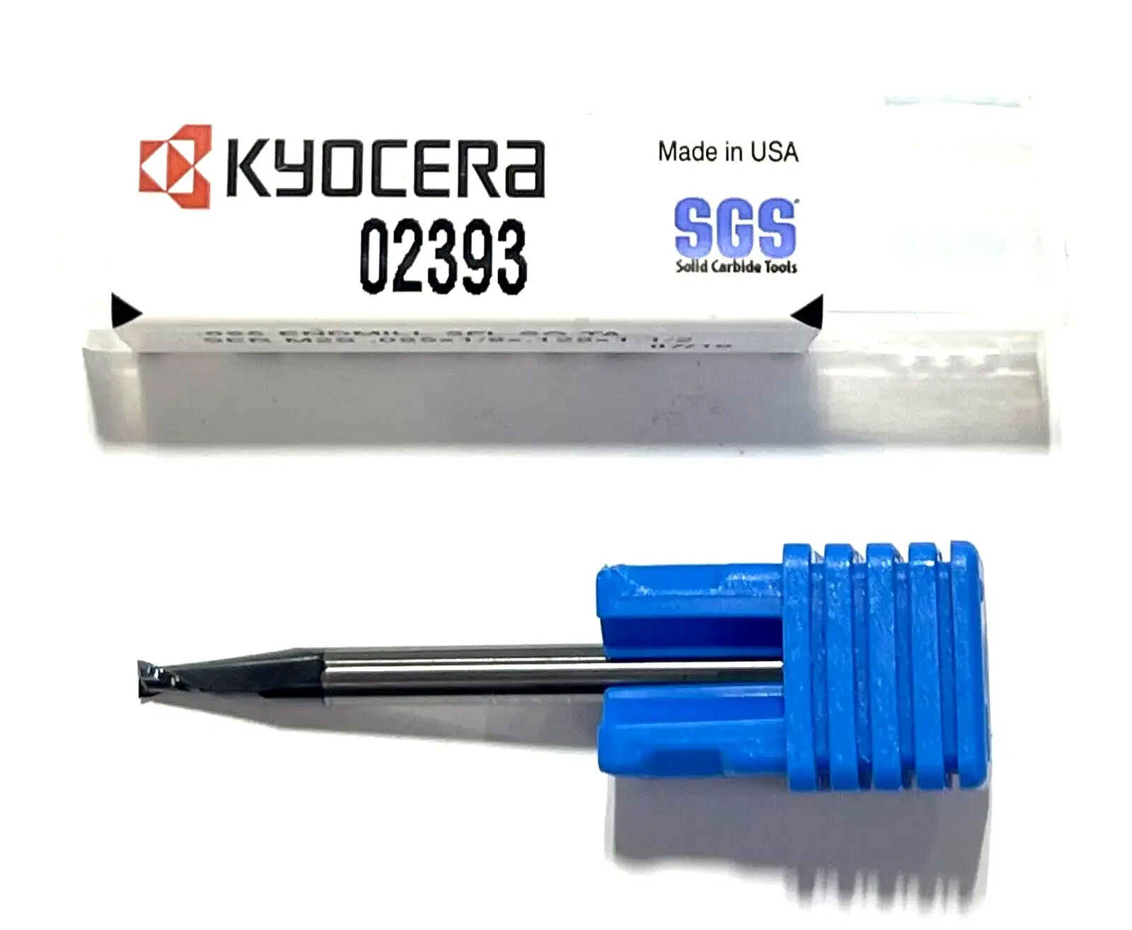 Kyocera .085" Carbide End Mill TA Coating 2 Flute USA Made 02393
