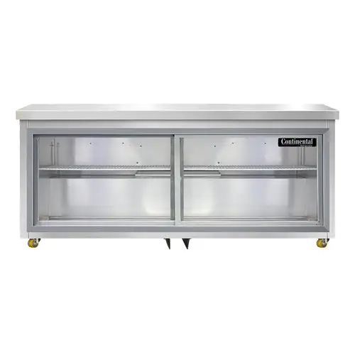 Continental SW72NSGD-U 72" W Undercounter Refrigerator W/ (2) Sections & (2) Doors, 115v