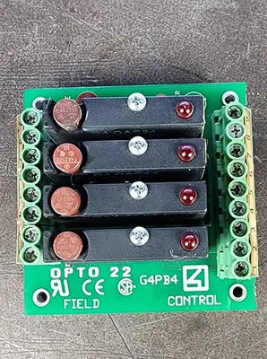 Opto 22 G4PB4 Field Control I/O Mounting Rack w/ 4x G4 OAC24 Modules