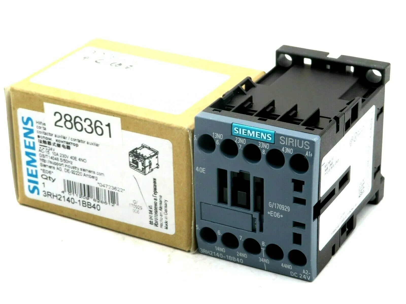NEW SIEMENS 3RH2140-1BB40 CONTACTOR 3RH21401BB40
