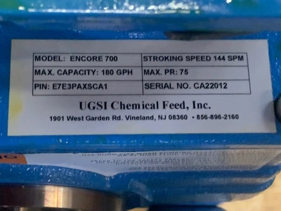 USED UGSI Chemical Feed, Inc. Encore 700