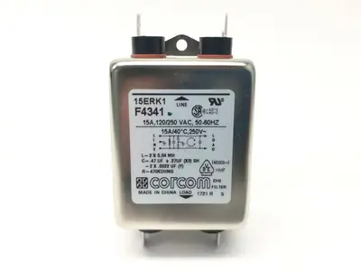 Used Corcom Power Line Filter 15A, 120/250 VAC, 50-60 Hz Misc Electrical & Power Parts Michigan US | Maverick Industrial Sales #1401721