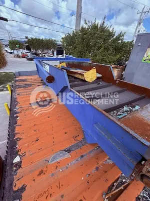 USED REM 42": X 15' CLEATED INFEED CONVEYOR