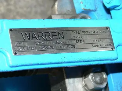USED HEAVY DUTY 210 KG CONE BOTTOM TRANSFER TANK W/ WARREN 3" KNIFE GATE VALVE
