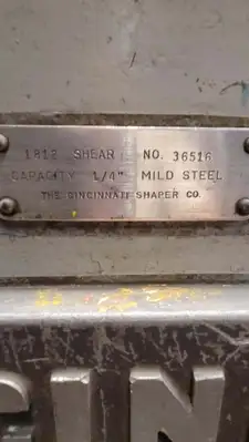 CINCINNATI 1812 POWER SQUARING SHEAR Shears-Power Squaring Mech. | Asset Exchange Corporation (4)