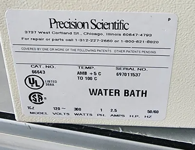 Precision Scientific 180 Series 66643 Heated Water Bath 5.5L 120v FULLY TESTED