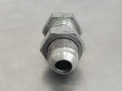 Hydraulic Bulkhead Adapter M-08 JIC X M-08 JIC 1/2" x 1/2" (Bag of 3)