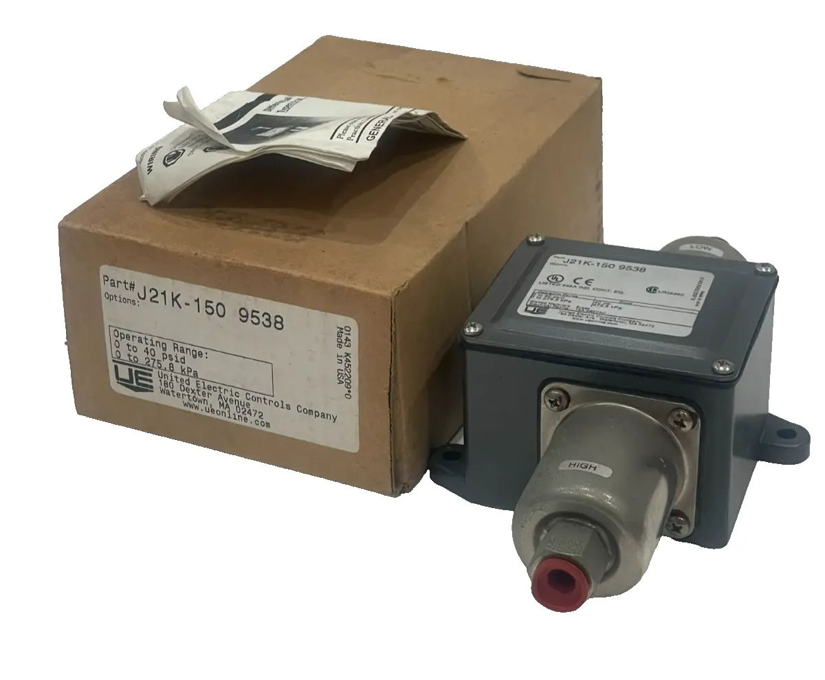 NEW UNITED ELECTRIC J21K-150 DIFFERENTIAL PRESSURE SWITCH J21K150