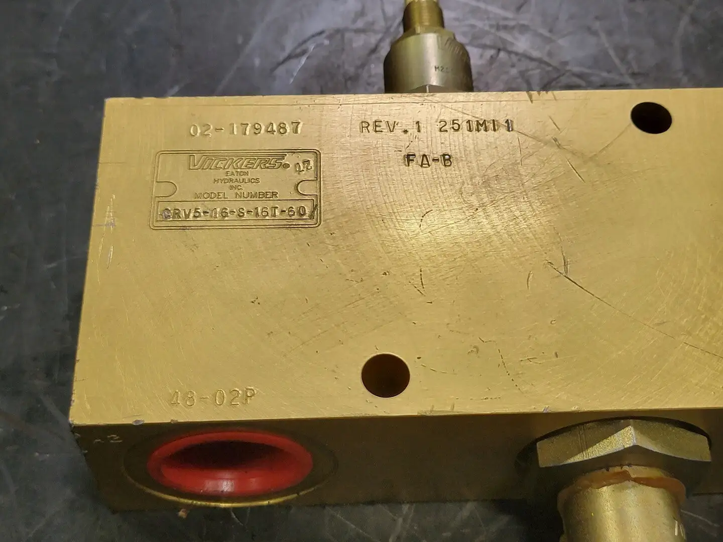 Used VICKERS CRV5-16-S-16T-60 Parts (Hydraulics and Pneumatics) British Columbia CA | Lenmark #265148