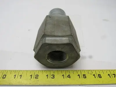 Parker H12-63 Steel 1-1/2" Body Poppet Valve Shut off 1"NPTF Quick Coupling Male