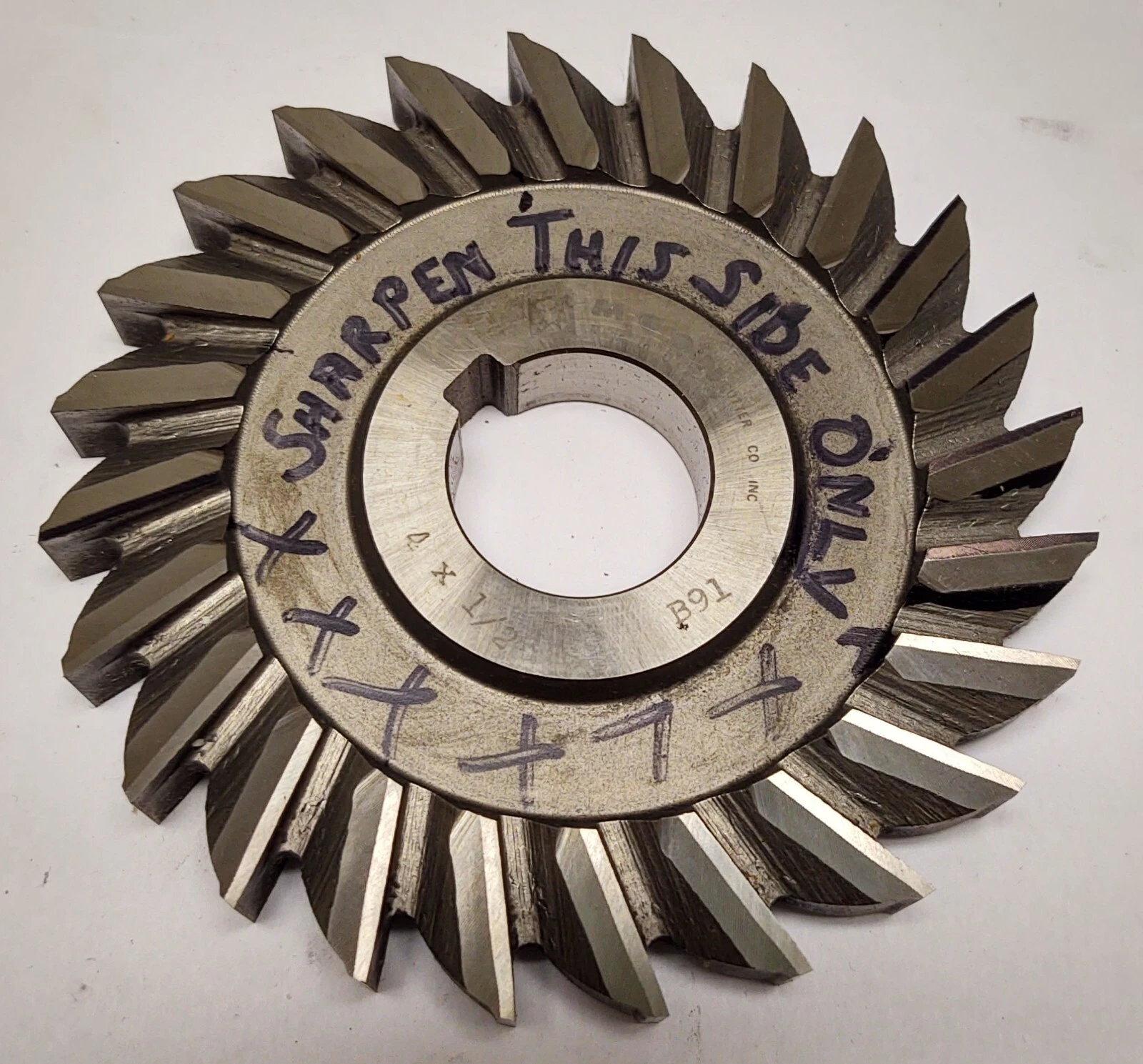 Morse UK Horizonal Side Mill Cutter 4" X 1/2" X 1"  HSS SHARP FREE SHIPPING