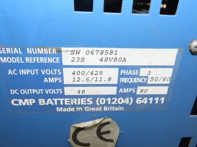Chloride 23S Motive Power Forklift Battery Charger 21 Super 48V 80A 3Ph 425V