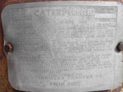 USED TWIN DISC 2N-6965