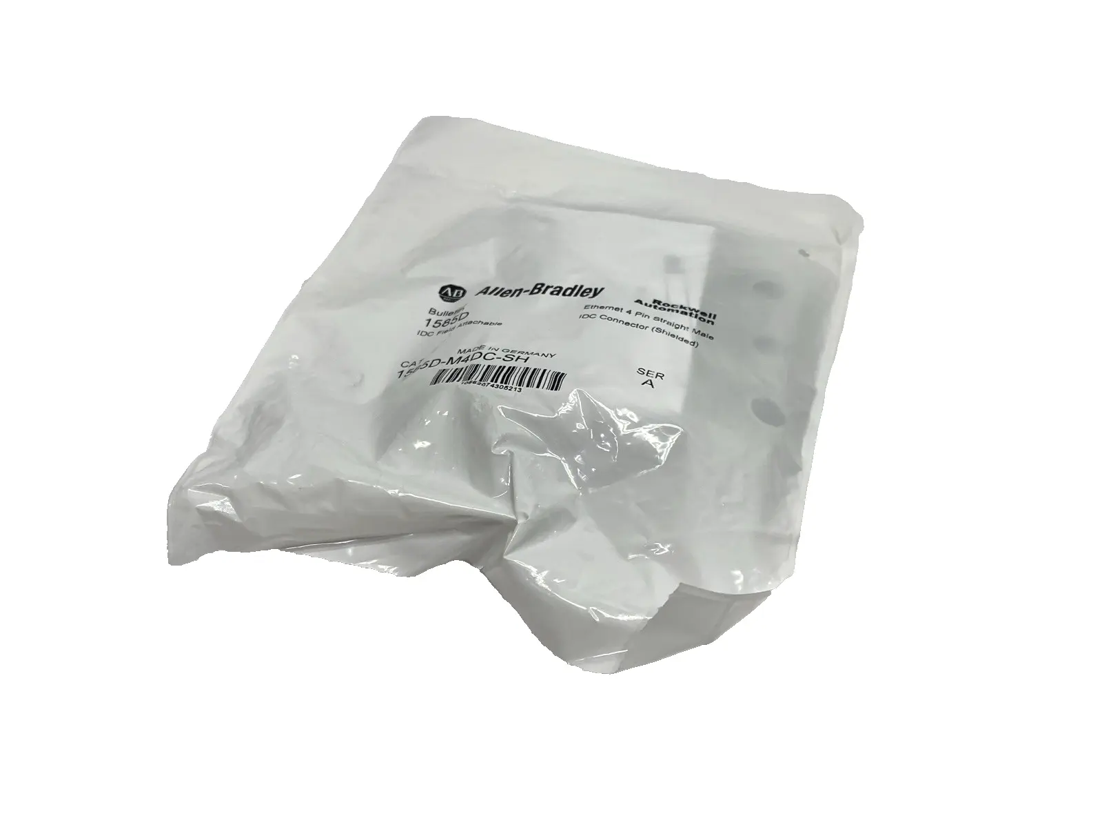 1585D-M4DC-SH | Allen Bradley  Ser. A M12 Male IDC Connector, Ethernet 4-Pin - New