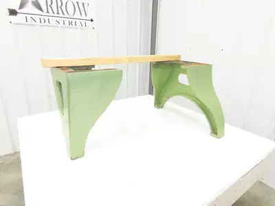 Moak Vintage Cast Iron Coffee Table Base Legs 16-3/4" Antique Planer 3 Leg Set