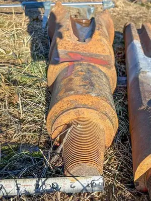 Used AFTERMARKET 12" DIAMETER X 33" LENGTH CABLE TOOL DRILLING CHISEL BIT Construction Equipment Parts Pennsylvania US | East West Machinery & Drilling #1417989