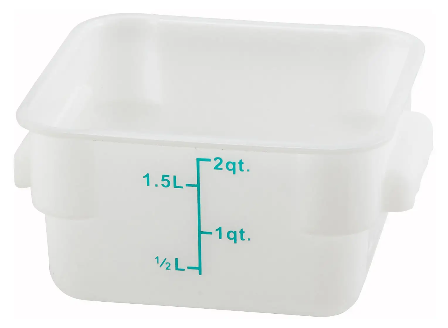 2qt Square Storage Container, Translucent, PP (12 Each)