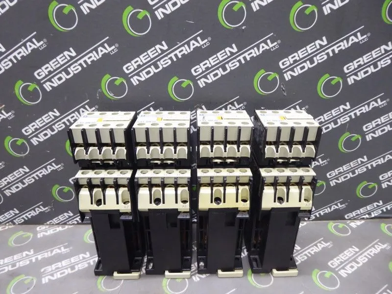 Lot of 4 Telemecanique CA3DN31 Contactor with LA1 DN22 Aux. Contact Used