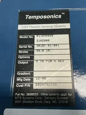 USED 1990 TEMPOSONICS INC 0110390503102000