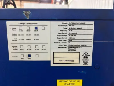 48 VOLT POWER DESIGNERS POWERCHARGE XP SERIES BATTERY CHARGER: YOBRO #25189