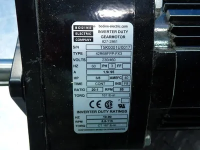 Used BODINE ELECTRIC CO. 42R6BFPPFX3 Motors (misc) Ohio US | HGR 24 #734882