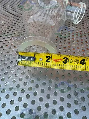 USED USA LAB GLASS BUMP TRAP W/ ID40/ED60 JOINT AND ID18/ED35 JOINTS