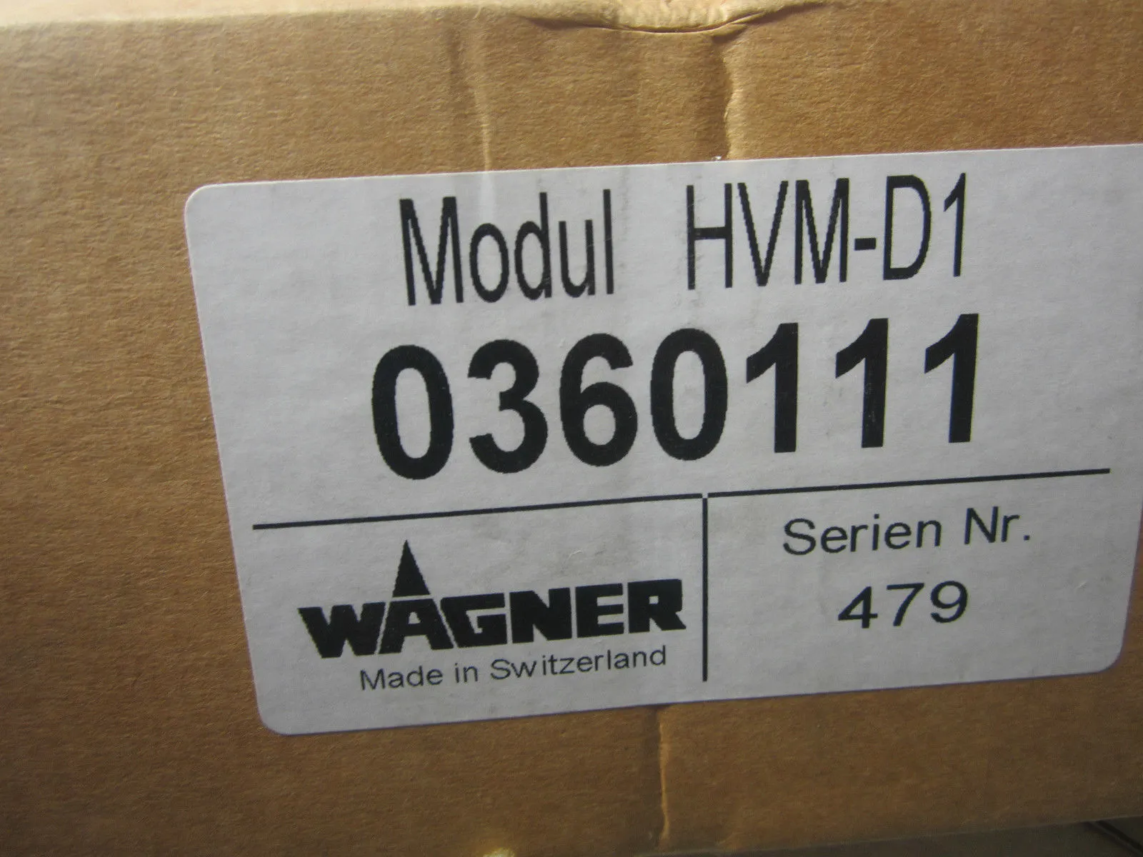 New Wagner HVM-D1 Module HVMD1