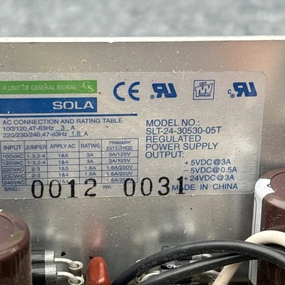 Used Sola SLT-24-30530-05T Linear Power Supplies California US | Davliegogo LLC #1706806