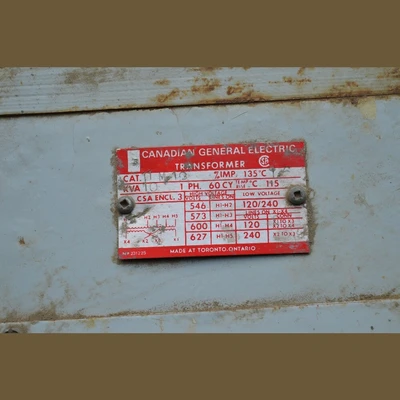 Canadian General Electric 10 kVA Transformer