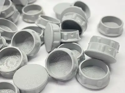 USED BOSCH REXROTH COVER CAP CAP D12 GREY LOT OF 100