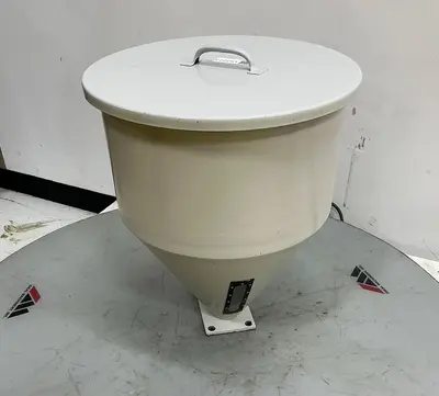 Material Handling Steel Hopper with Lid, 16x16, Used
