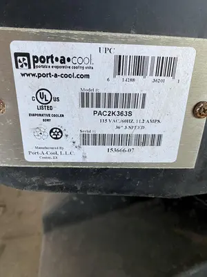 USED PORTACOOL PAC2K363S