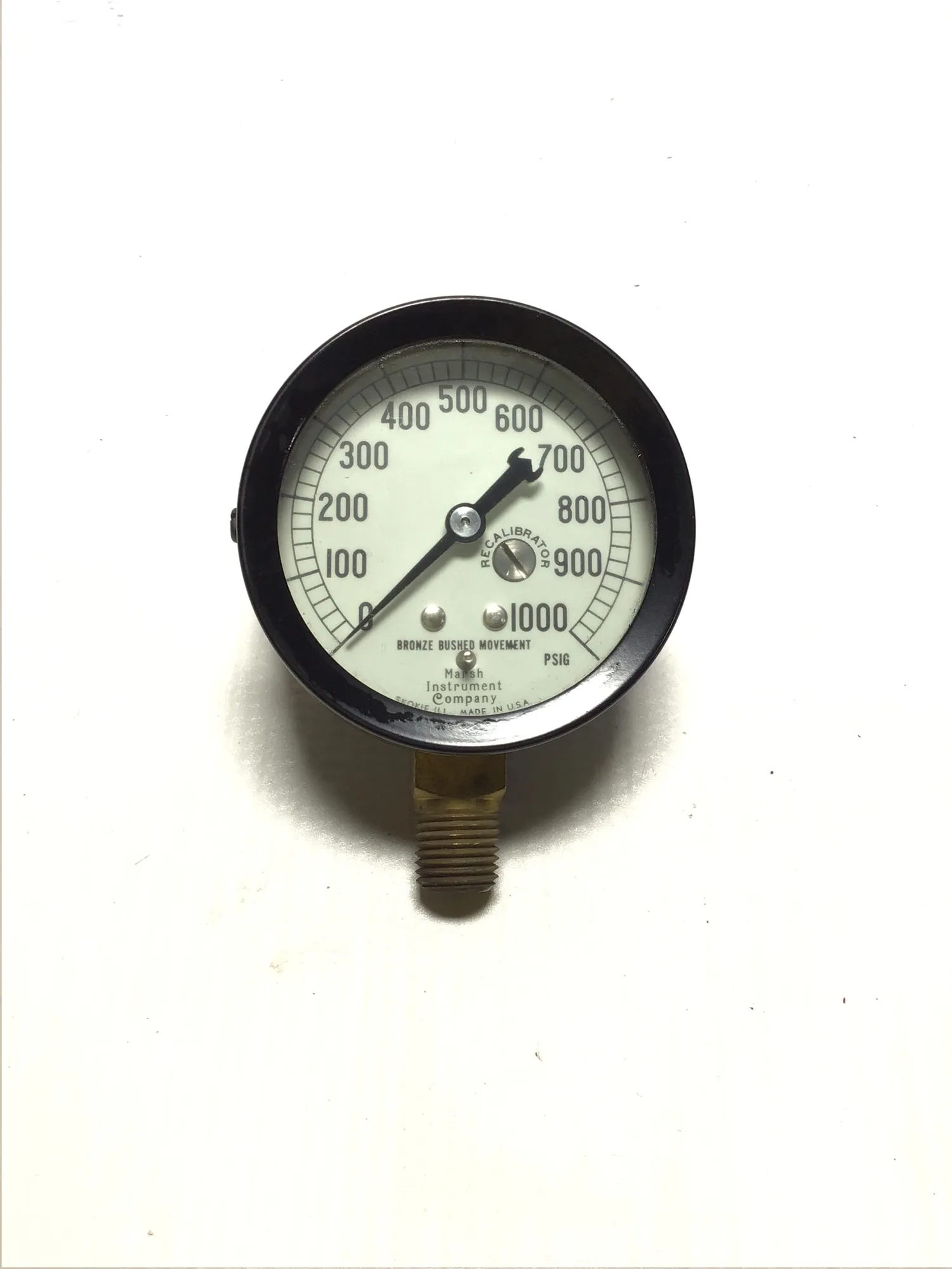 Marsh 1000PSI Instrument Pressure Gauge  (Lot of 2)