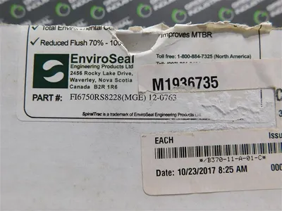 EnviroSeal SpiralTrac FI6750RS8228(MGE)12-0763 Axially Split Seal Ver.F New