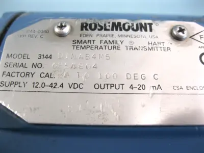 Used Rosemount 3144 D1NAB4M5 Sensors New Hampshire US | Bitter End Trading #1452956