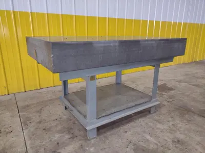 36" X 24" X 8" STARRETT BLACK PRECISION INSPECTION GRANITE SURFACE PLATE WITH STAND: STOCK 23106