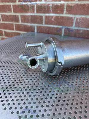 USED ALLEGHENY BRADFORD 6.2 LITER STAINLESS STEEL FILTER HOUSING 150 PSI