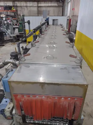 3 STAGE X 12" WIDE FLO-MATIC MODEL #C20-2-1BELT CONVEYOR STAINLESS STEEL HEATED PARTS WASHER: STOCK #17034