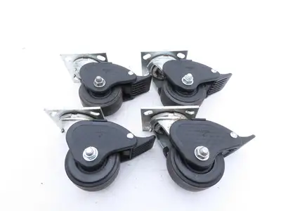Albion N/A Locking Swivel Caster 4" Wheel 2"Wide Polyurethane Set of 4