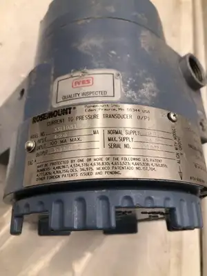 Rosemount 3311DS1J1E5 Current to Pressure Transducer 4-20mA 3-15PSI
