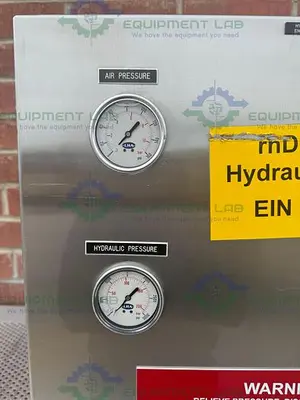 USED INTERFACE DEVICES H030/30 INTENSIFIER PUMP W/ MILLIPORE 20"X 9" X 24" ENCLOSURE
