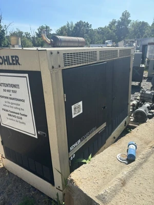 Kohler 60RZG 60 KW Gas Generator CNG / Propane GM 5.7 L gas engine 3 phase