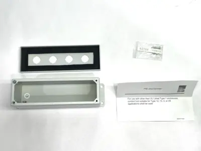 New | in-Stock Rittal Pushbutton Housing 4-Hole 22.5mm Dia. 88mm Depth 69mm Width Electrical Boxes Michigan US | Maverick Industrial Sales #1391443