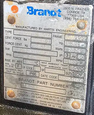 NEW 2014 MARTIN ENGINEERING National Oilwell Varco Co Vibrating Motor