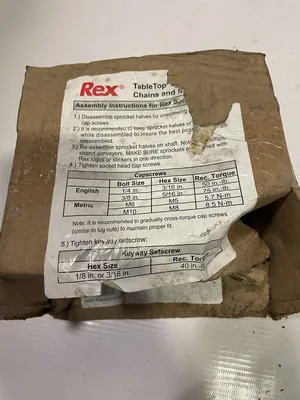 Rexnord NS821-21T_1_1/2_1KW_1SS Molded TableTop Sprocket 21 Teeth 91070125 -NIB