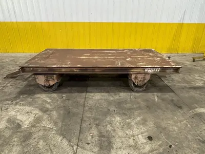 20,000 LBS (10 TON) x 120" x 60" STEEL WITH HARD TIRE TRANSFER CART CAR: STOCK #23237